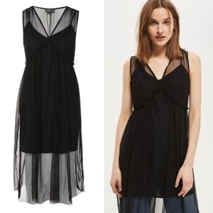 Topshop Black Mesh Dress